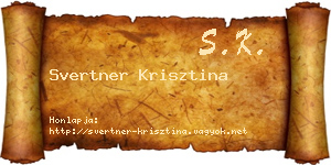 Svertner Krisztina névjegykártya