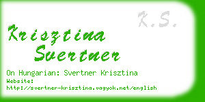 krisztina svertner business card